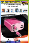 Lisen 84w Retractable Usb-c Car Charger Fast Charging Adapter For Iphone 13to17. Fixed Price $24.99.