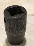 Vintage Snap-on P140e 7/16" Sae 1/2" Drive 6 Point Impact Socket Usa. Fixed Price $14.99.