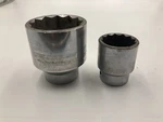 Vintage Napa 1-3/8" & 2-1/8" Sae 12 Pt 3/4" Drive Chrome Sockets Nh1244 Nh1268. Fixed Price $35.00.