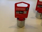 Craftsman Cmmt43585, 22mm 3/8 Drive 6pt Metric Socket-nwt- Taiwan. Fixed Price $3.25.