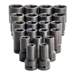 Proto J76121 - 21 Piece 6-point Deep Impact Socket Set 1" Drive. Fixed Price $838.19.