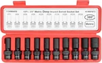 Tommars 3/8" Drive Universal Swivel Impact Dr., 10 Pcs 1/2" Metric Deep. Fixed Price $74.79.