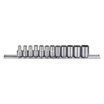 Westward 53pn31 1/4" Drive Socket Set, Metric, 12pcs, Chrome,. Fixed Price $12.89.