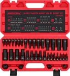 Hex Bit Impact Socket Set: 36-piece With 4 Adapters, 1/4" One Size, Black. Fixed Price $65.97.