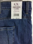 Gloria Vanderbilt All Around Slimming Amanda Capri Jeans Pants Slit Hem 24w Blue. Fixed Price $15.96.
