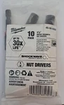 Milwaukee Shockwave 1/4" Impact Magnetic Nut Drivers 10pk 49-66-0502 (1-7/8). Fixed Price $24.99.