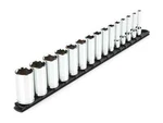 3/8 Inch Drive Deep 6-point Socket Set With Rail, 15-piece (1/4-1 In.). Fixed Price $62.99.