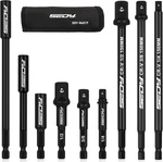 9-piece Impact Socket Adapter Set, 1/4" 3/8" 1/2" Driver One Size, Black. Fixed Price $18.48.