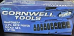 Cornwell Cbpi1l - 10 Piece 1/4" Drive Bluepower Sae Deep Power Socket Set, 6pt. Fixed Price $69.95.