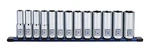 13piece 1/2" Drive Chrome Socket Rail 6pt Metric Deep. Fixed Price $165.55.