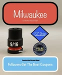 Milwaukee 49-66-6203 9/16" In. Shockwave Impact Duty 1/2 In Drive Shallow Socket. Fixed Price $12.62.