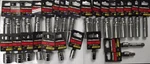 Gearwrench 80779 26pc 1/2" X 3/8 Dr. Standard & Deep Sae Socket Set. Fixed Price $50.00.