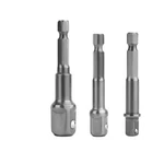 Newte Impact Socket Adapter Set For Drill - 1/4 3/8 1/2" One Size, 3*grey. Fixed Price $13.19.