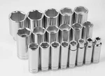Sk Tools 4819-6 19 Piece 1/2" Drive 6 Point Deep Fractional Chrome Socket Set. Fixed Price $399.99.