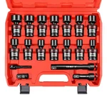 Wett 18-piece 1/2" Drive Shallow Impact Universal Joint Socket Set Metric Swivel. Fixed Price $78.30.