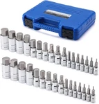Mixpower 33 Piece 1/4"drive, 3/8"drive, 1/2"drive Master Hex Bit One Size. Fixed Price $51.86.