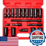 Sonigeko Socket Set 1/2" Drive Impact 19-piece 6 Point Deep Sae Cr-v. Fixed Price $72.46.