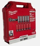Milwaukee 1/2" Lug Nut Wheel Socket Set Sae & Metric 11 Pc Shockwave 49-66-7833. Fixed Price $129.20.
