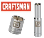Craftsman Easy Read Socket 1/4" Drive Shallow Or Deep Metric Inch Choose Size. Fixed Price $24.95.
