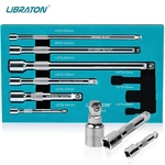 Libraton Wobble Extension Bar Set 9pcs, Socket Extensions, 1/4 3/8 1/2 D. Fixed Price $51.05.