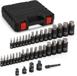Ementol 38pcs 1/4" 3/8" 1/2" Drive Allen Hex Bit Socket Set, Sae/metric,.... Fixed Price $62.80.