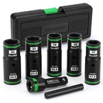 Tecotek 7pcs Lug Nut Socket Set, 1/2 Impact Thin Wall Flip Socket, Half Size.... Fixed Price $48.12.