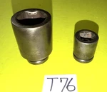 Proto Tools 2 Piece 3/4 Drive Budd Wheel Impact Sockets 1-1/2 Deep, 13/16 Square. Fixed Price $55.00.