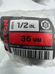 Tekton 1/2 Inch Drive X 36 Mm 6-point Impact Socket Sid22136. Fixed Price $23.40.