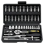 Elinoover 46-piece Socket Wrench Set, Premium 1/4 Inch Metric Black. Fixed Price $34.99.