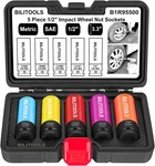 Bilitools 1/2 Inch Drive Impact Lug Nut Socket Set, Metric 17-19 - 21 Mm & Sae 1. Fixed Price $52.96.