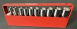 Nos Vintage Wright Tool 1/4 Sae Deep 10pc Socket Set W/ Red Rail 3/16 - 9/16. Fixed Price $59.50.