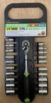 Pittsburgh High Visibility Socket Set Sae & Metric 1/4" Read. Fixed Price $29.99.