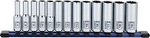 13piece 3/8" Drive Chrome Socket Rail 12pt Metric Deep 3/8 ,. Fixed Price $84.15.