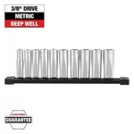 Milwaukee 48-22-9405 3/8 In. Drive 10pc Deep Well Socket Set. Fixed Price $50.00.