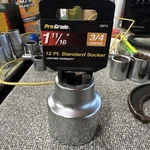 3/4" Drive 12 Point 1-11/16" Socket 12-point Sae Pro-grade. Fixed Price $16.99.