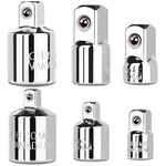 Strugdeas 6 Piece Socket Adapter And Reducer Set, Silver - 1/4", 3/8", 1/2". Fixed Price $13.24.