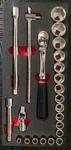 Facom Modm.sl1 1/2" Dr. (6 Point) Metric Socket Foam Set 8-32mm Rrp: 489.19. Fixed Price $307.77.