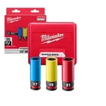 Milwaukee 49-66-7834 1/2" Impact Socket Set Lug Nut Thin Wall 17 19 21mm. Fixed Price $65.59.