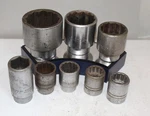 8pc Lot Heavy Duty 3/4 1" Dr Sockets Proto Wright Fleet Nbm Usa 1-1/8" To 2-3/8". Fixed Price $46.54.