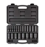 Tekton 1/2 Inch Drive Deep 6-point Impact Socket Set With Case, 21-piece (5/1.... Fixed Price $140.00.