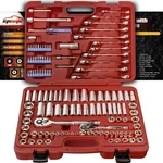 Epauto 122pc Mechanics Tool Set 1/4 & 3/8 Drive Socket Wrench Sae Metric. Fixed Price $147.99.