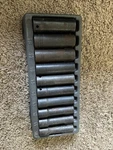 Snap On 10 Pc 1/2" Drive 6-point Metric Flank Deep Impact Socket Set. Fixed Price $220.00.