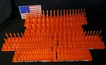 Hansen 3 Row Socket Tray Metric Sae Tool Rack Holders 1/4" 3/8" 1/2" Orange -usa. Fixed Price $64.95.