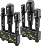 Bates- Impact Socket Adapter Set, 2 Sets, 6 Pcs, 1/4", 3/8", Black. Fixed Price $18.23.