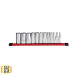 Milwaukee 48-22-9421 12-piece 3/8" Drive 12-point Deep Well Sae Socket Set. Fixed Price $67.99.