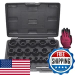 22 Pcs Bolt Nut Extractor Set, Yuesstloo 1/2" And 3/8" Drive Wheel Lock Removal. Fixed Price $95.37.