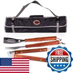 Picnic Time Nfl Chicago Bears Bbq Tote Digital Print 3 Piece One Size Black. Fixed Price $72.10.