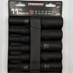 Powerbuilt 11 Piece 1/2 Inch Drive 6 Point Metric Deep Impact Socket Set -. Fixed Price $50.00.