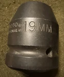 Proto 10019m 19mm Impact Socket 6 Point 1" Square Drive Usa Unused. Fixed Price $47.99.