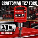 Craftsman T27 Torx Bit Socket 3/8" Drive New In Package Cmmt34488 Star Driver. Fixed Price $39.99.